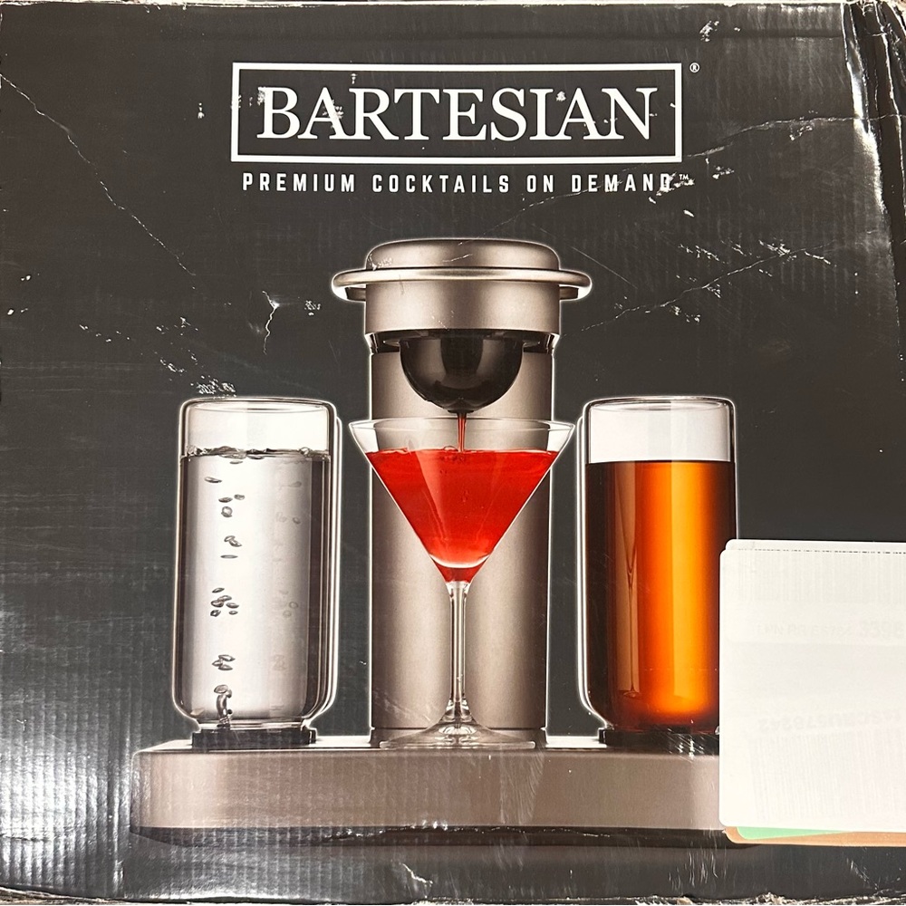 Bartesian Premium Cocktails On Demand with 5 Premium Glass Bottles